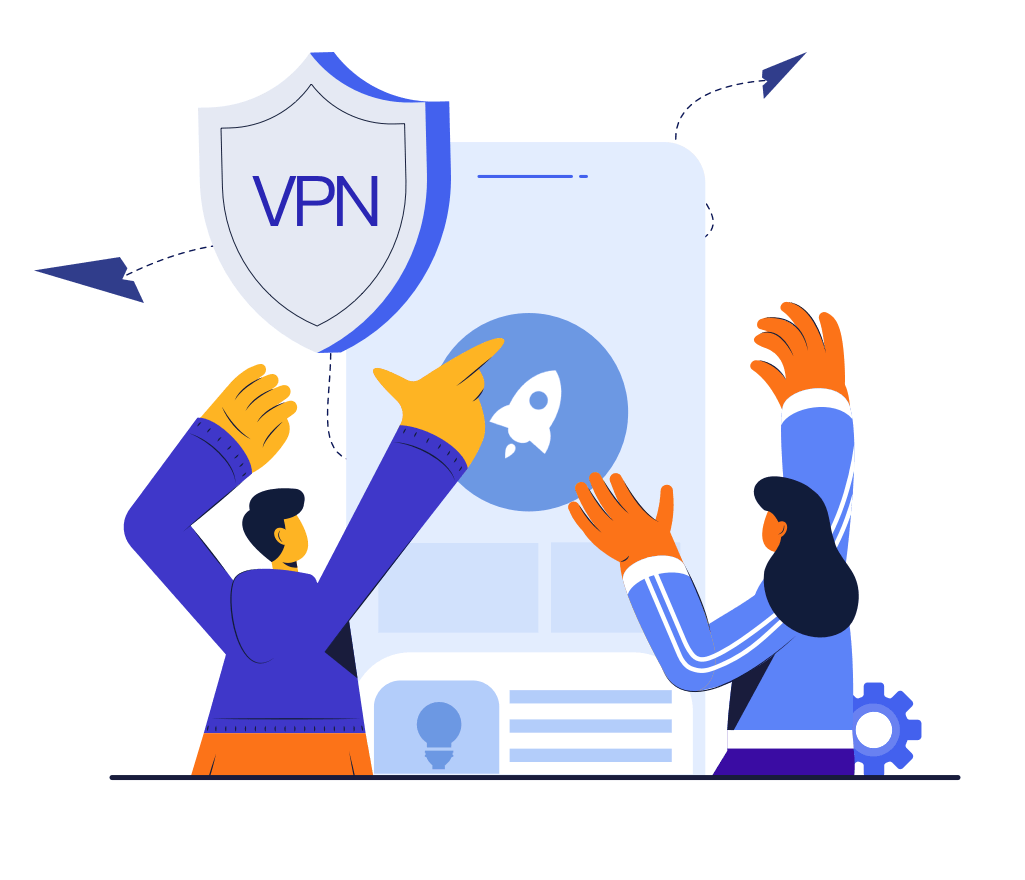 快连VPN 官方加速插画：自研引擎让每条线路都跑满带宽